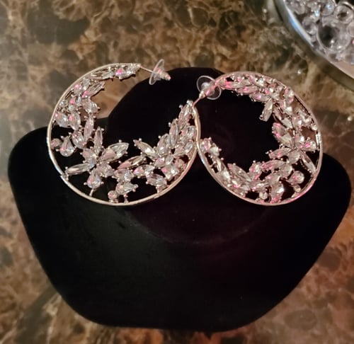 Image of Rhinestone Hoops