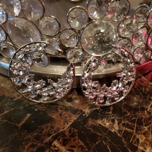 Image of Rhinestone Hoops