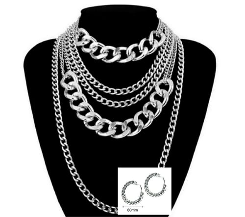 Image of Choker Multi Chain Set