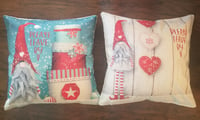 Image 1 of Please leave by 9. Holiday gnome pillow
