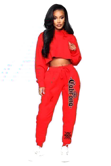 Red "Cabrona" Jogger Women