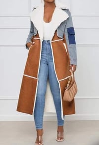 Image 2 of Denim Accent Sherling Coat