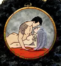Tattooed Couple 3-D Erotic Embroidery 