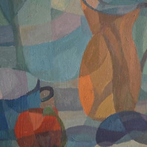 Image of Mid-Century Painting, 'Ratatouille,' Horas Kennedy (1917-1997)