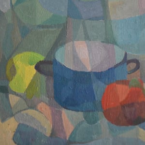 Image of Mid-Century Painting, 'Ratatouille,' Horas Kennedy (1917-1997)