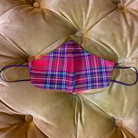 Image 1 of Red tartan mask 