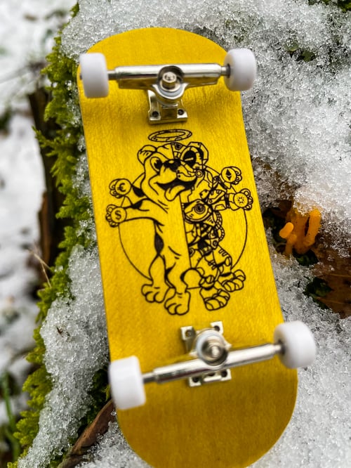 Image of CRYPTOGOD ₿ | PRO Fingerboard (Yellow Colorway)