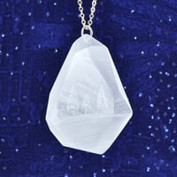 Image 3 of Pine Tree Crystal Pendant Necklace