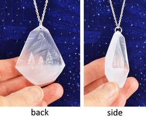 Image of Pine Tree Crystal Pendant Necklace