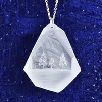 Image 2 of Pine Tree Crystal Pendant Necklace