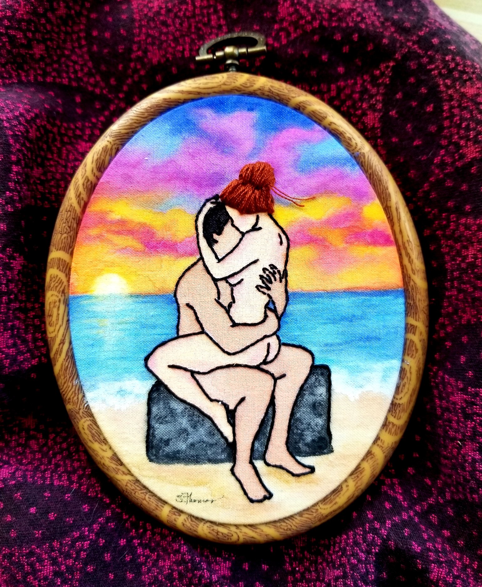 Sex on the Beach Erotic Embroidery | Jade Love Designs