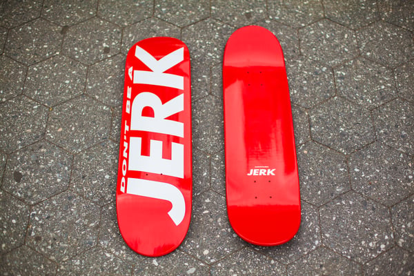 Image of Barbara Kruger, "Don't Be A Jerk" Skate Deck