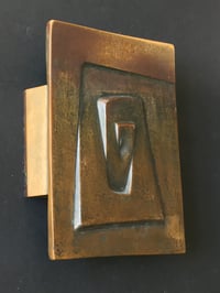 Image 4 of Pair of Large Bronze Door Handles with Spiral Design