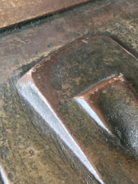Image 5 of Pair of Large Bronze Door Handles with Spiral Design