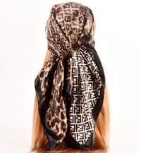 Image 1 of ANIMAL PRINT HEAD SCARF