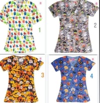 Image 2 of PRINT CLEARANCE SCRUB TOPS 