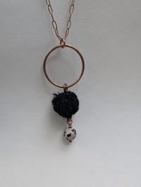 Image 6 of Your Choice! Handspun Drop Bead Necklace w/Semi Precious Stone Bead