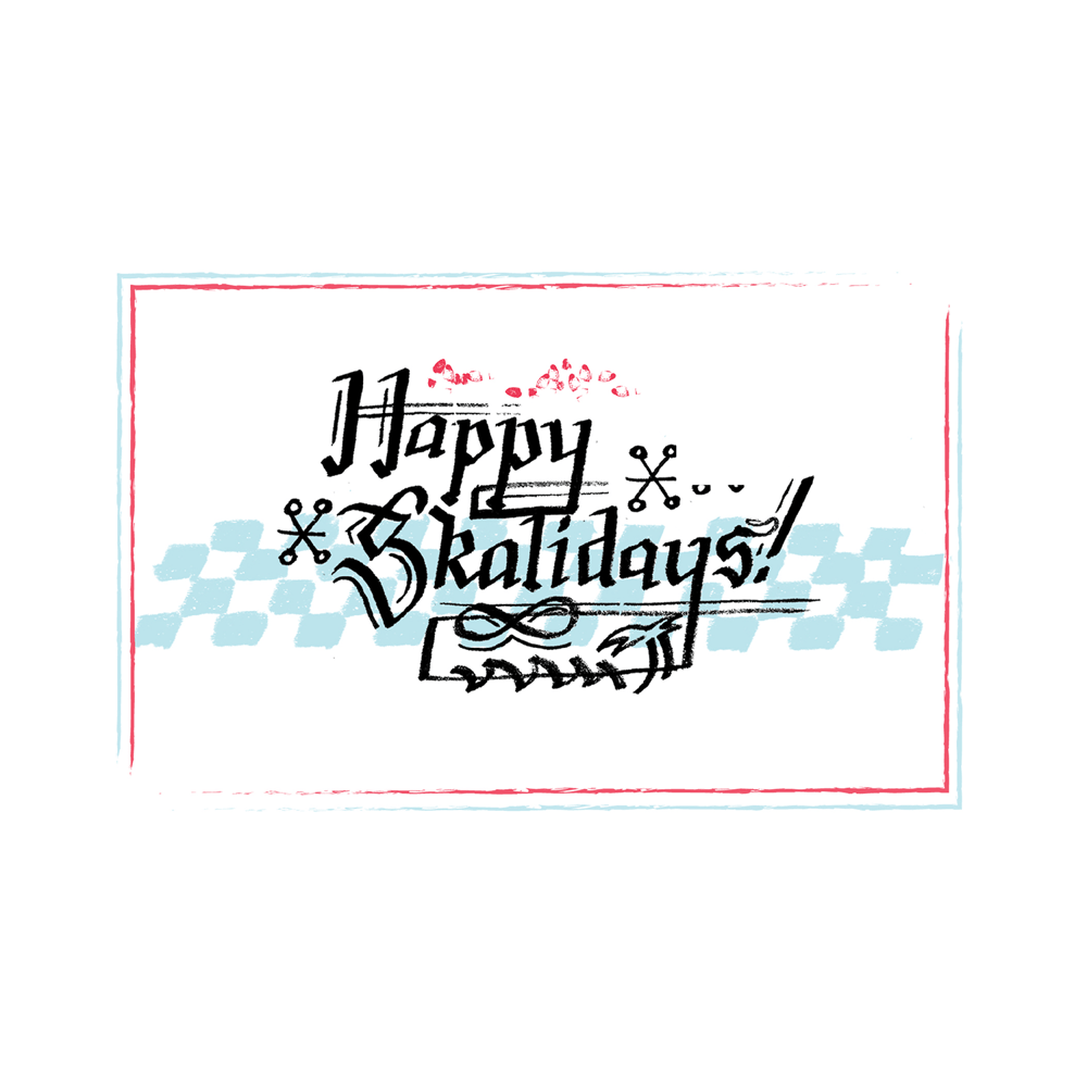 Happy Skalidays Postcard