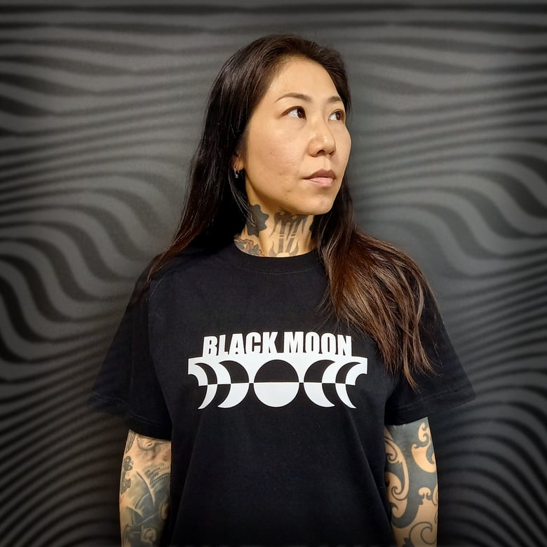Image of (MEDIUM)  BLACK MOON TATTOO official T-shirt (Unisex)