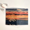 Wave Project sunset surf with geese and seal & sunrise surf with friends A6 notebooks