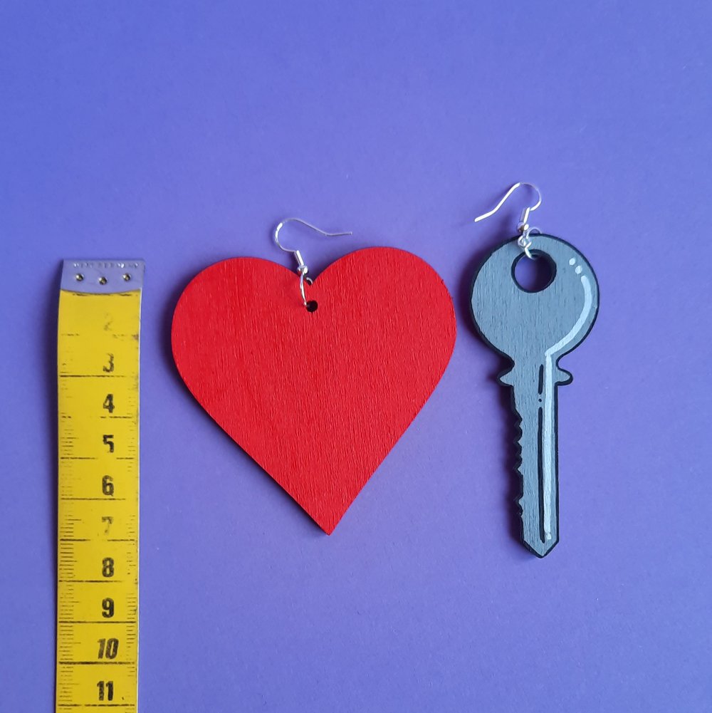 'KEYS TO YOUR HEART' EARRINGS 