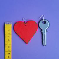 Image 3 of 'KEYS TO YOUR HEART' EARRINGS 