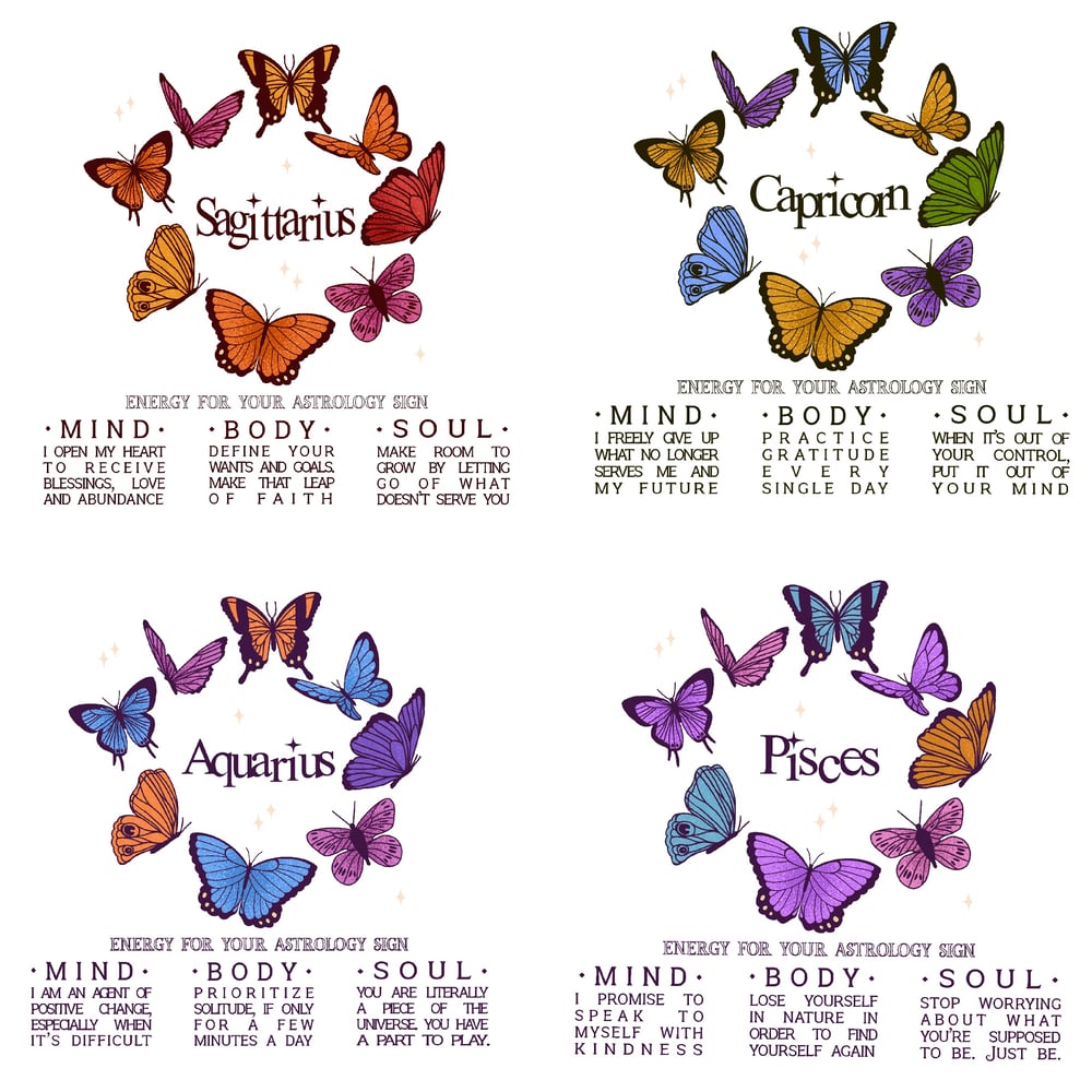 Image of BUTTERFLY ASTROLOGY TOTE