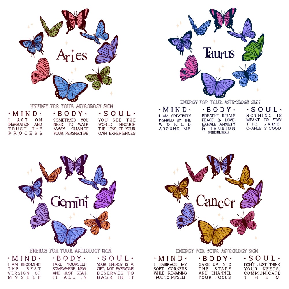 Image of LIGHT BUTTERFLY ASTROLOGY TEE