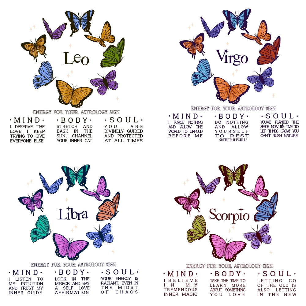 Image of LIGHT BUTTERFLY ASTROLOGY HOODIE