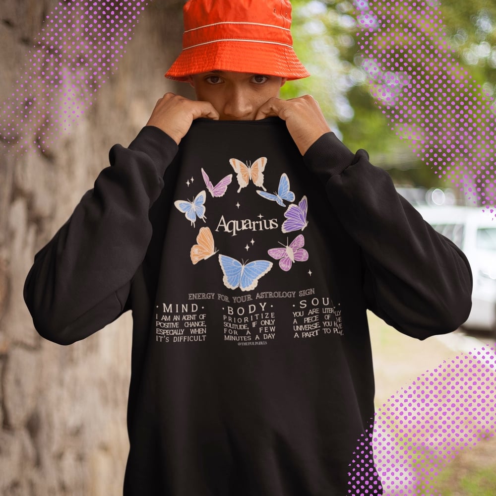 Image of DARK BUTTERFLY ASTROLOGY CREWNECK