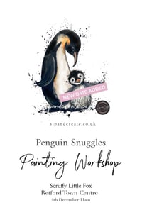 Image 4 of Penguin Snuggles - Painting Workshop at Scruffy Little Fox - Daytime