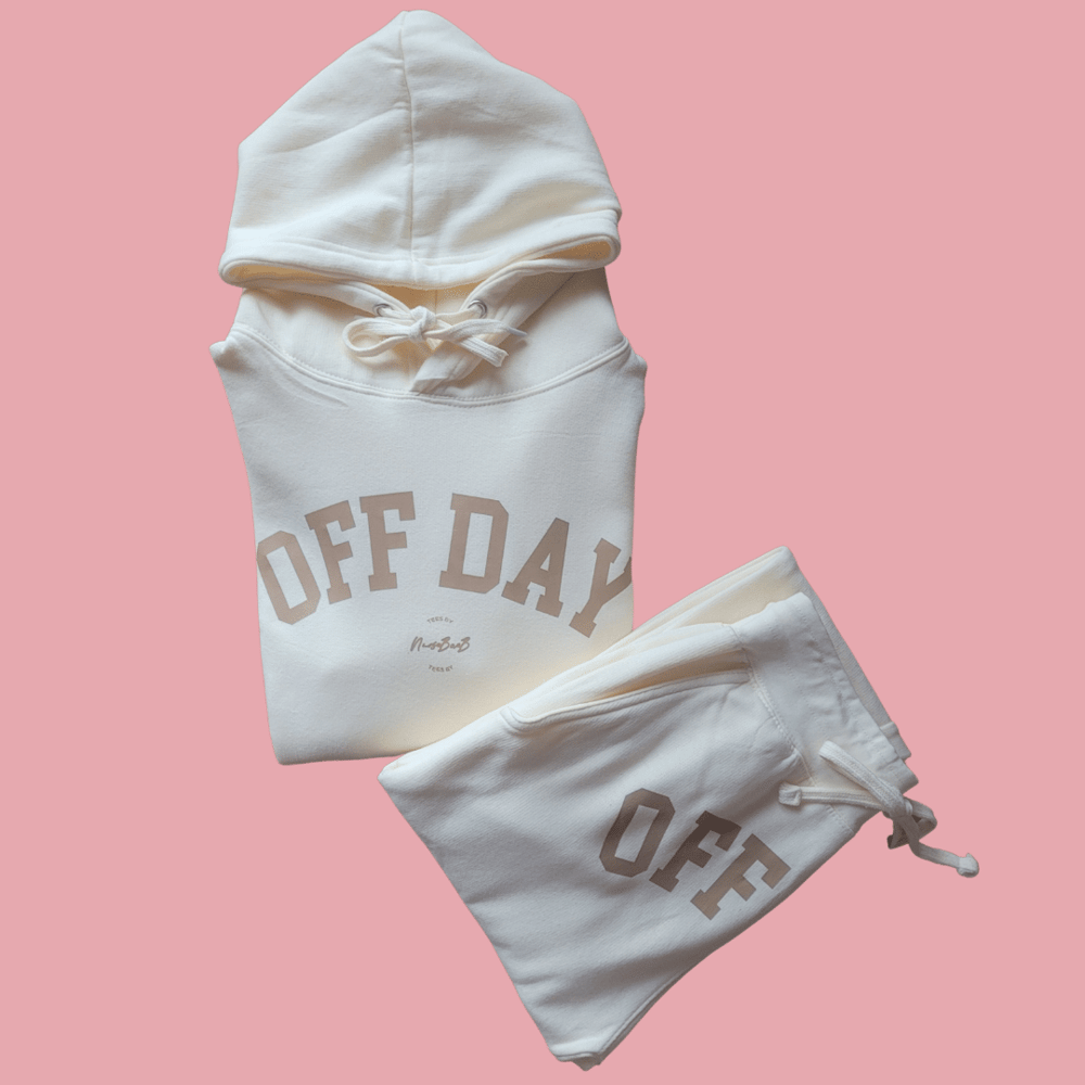 "OFF DAY" Hoodie Sweatsuit (Creamsicle)
