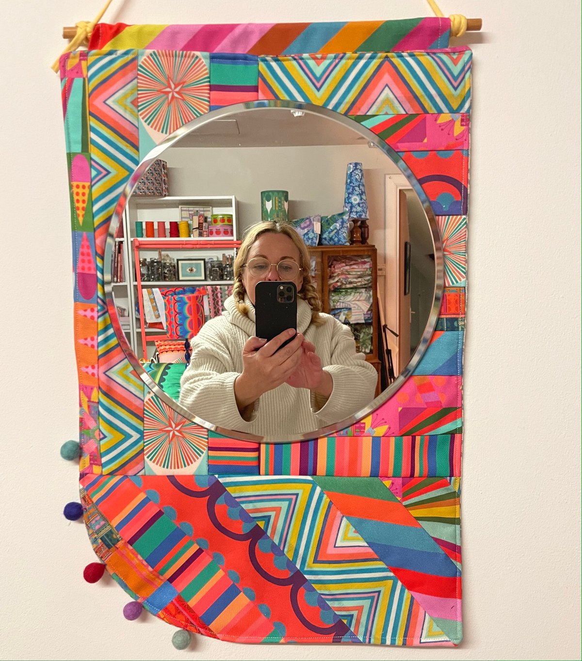 Image of Patchwork Rainbow Mirror (slight second) 