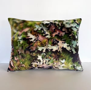 Image of Moss, printed velvet cushion