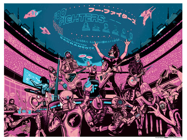 Image of Foo Fighters Poster - Sacramento 2021 - 5 Color Screenprint