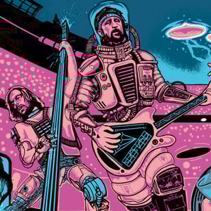 Image of Foo Fighters Poster - Sacramento 2021 - Foil Variant Screenprint