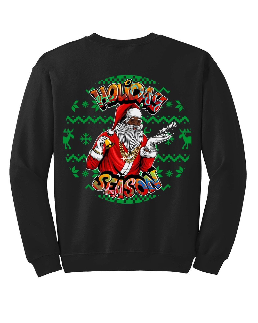 Holiday Season Black Santa Crewneck