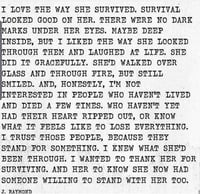 "She Survived" Poem
