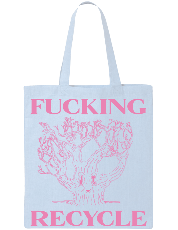 Image of Fucking Recycle Tote (Blue)
