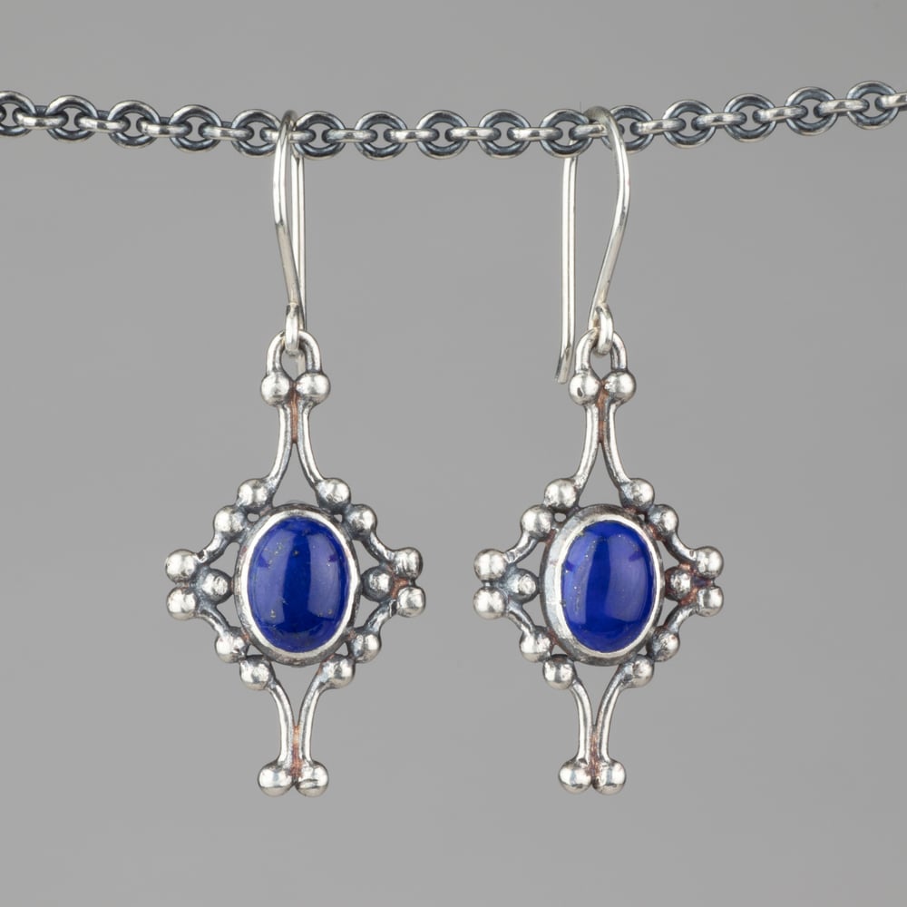 Image of Earrings with Lapis Lazuli (Style 1A)