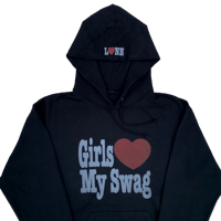 Image 2 of GIRLS ❤️ MY SWAG VHS FADED HOODIE