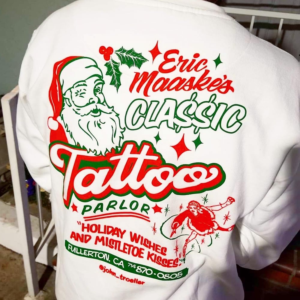 Image of Christmas Crewneck  (white)