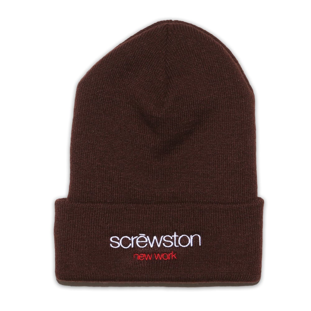 Image of SCREWSTON CLASSIC BROWN BEANIE