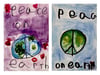Peace on Earth watercolor postcard set of 6