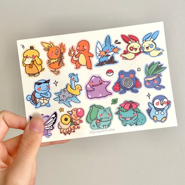 Mixed A6 Pokémon Postcard | Papermilio