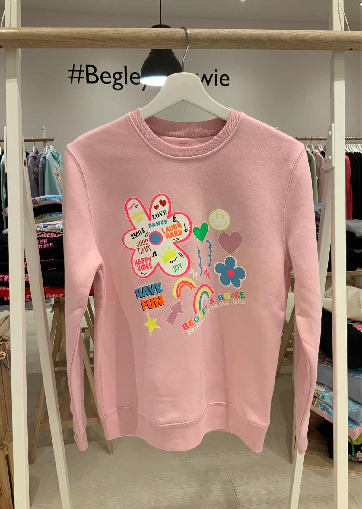 Image of Pink Spreading Joy Sweatshirt