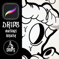 Image 1 of Drips Outline Brush