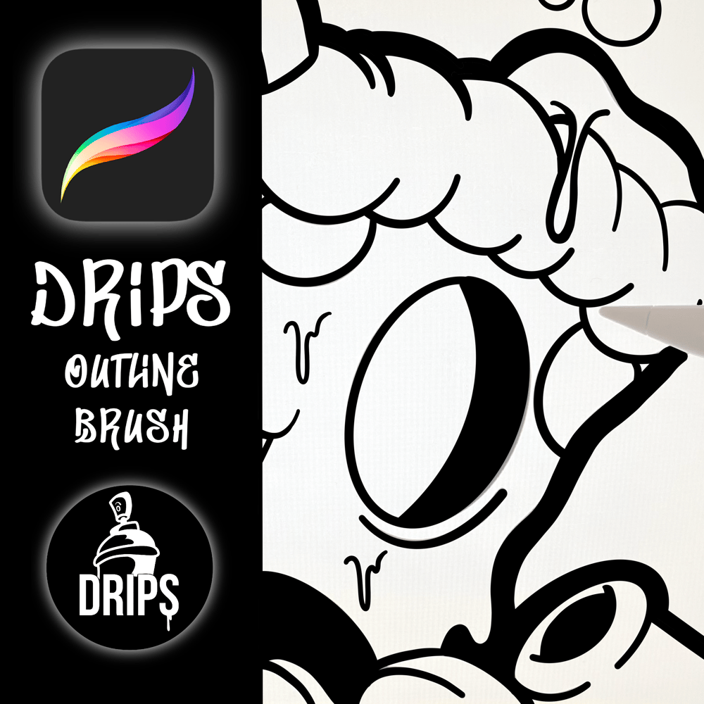 Image of Drips Outline Brush