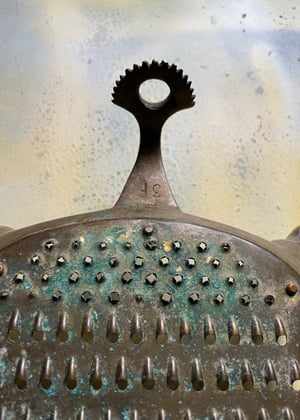 Image of Antique Indian brass turtle shaped Grater
