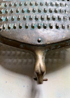 Image of Antique Indian brass turtle shaped Grater